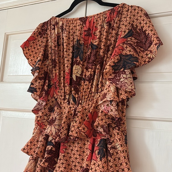 Ulla Johnson Ayla Mini Dress SILK Flutter Floral Tropical Ruffle NEW NWT Size 8 - Picture 15 of 17